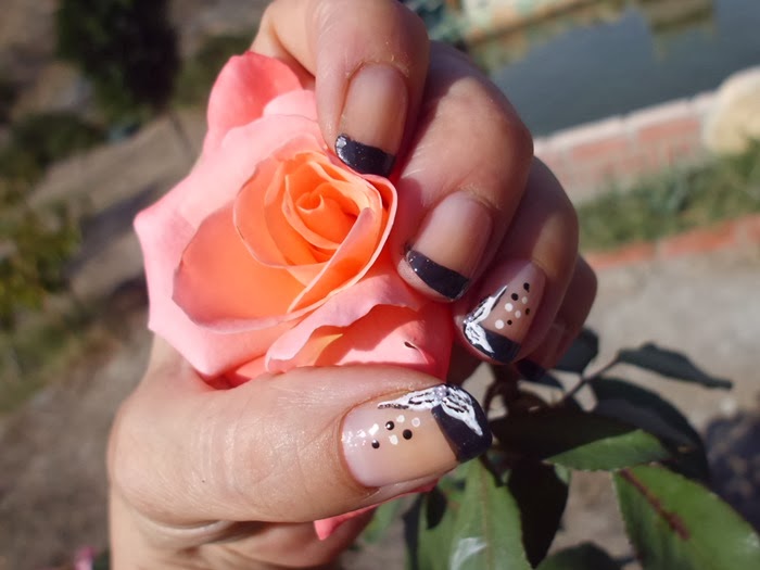 manicura de flores