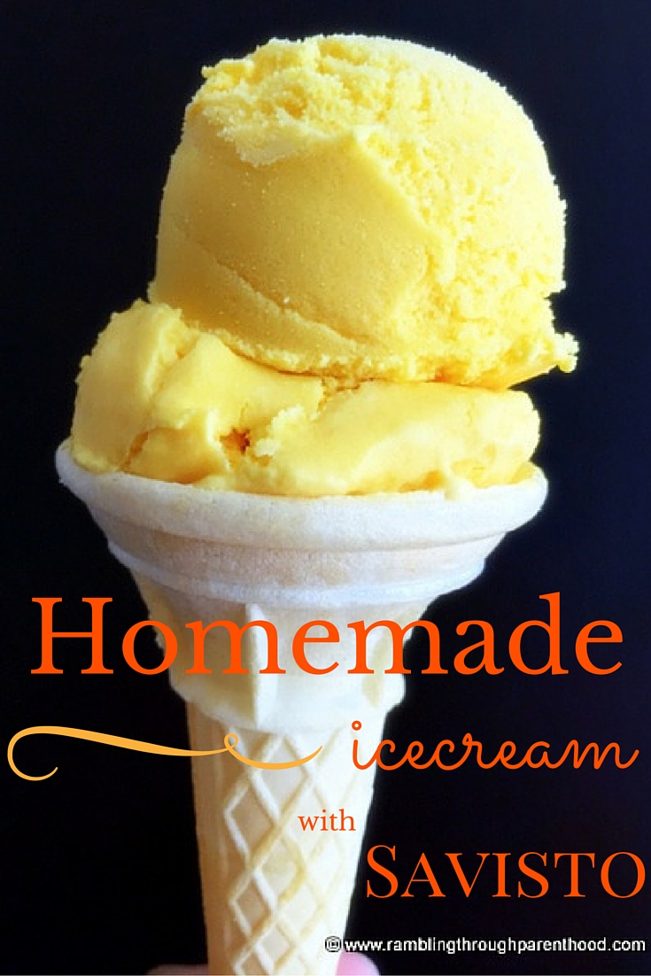 Rambling Through Parenthood Homemade Ice Cream with Savisto