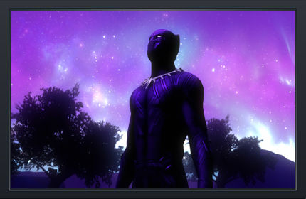 Black Panther Mauve - Fond d'Écran en Full HD