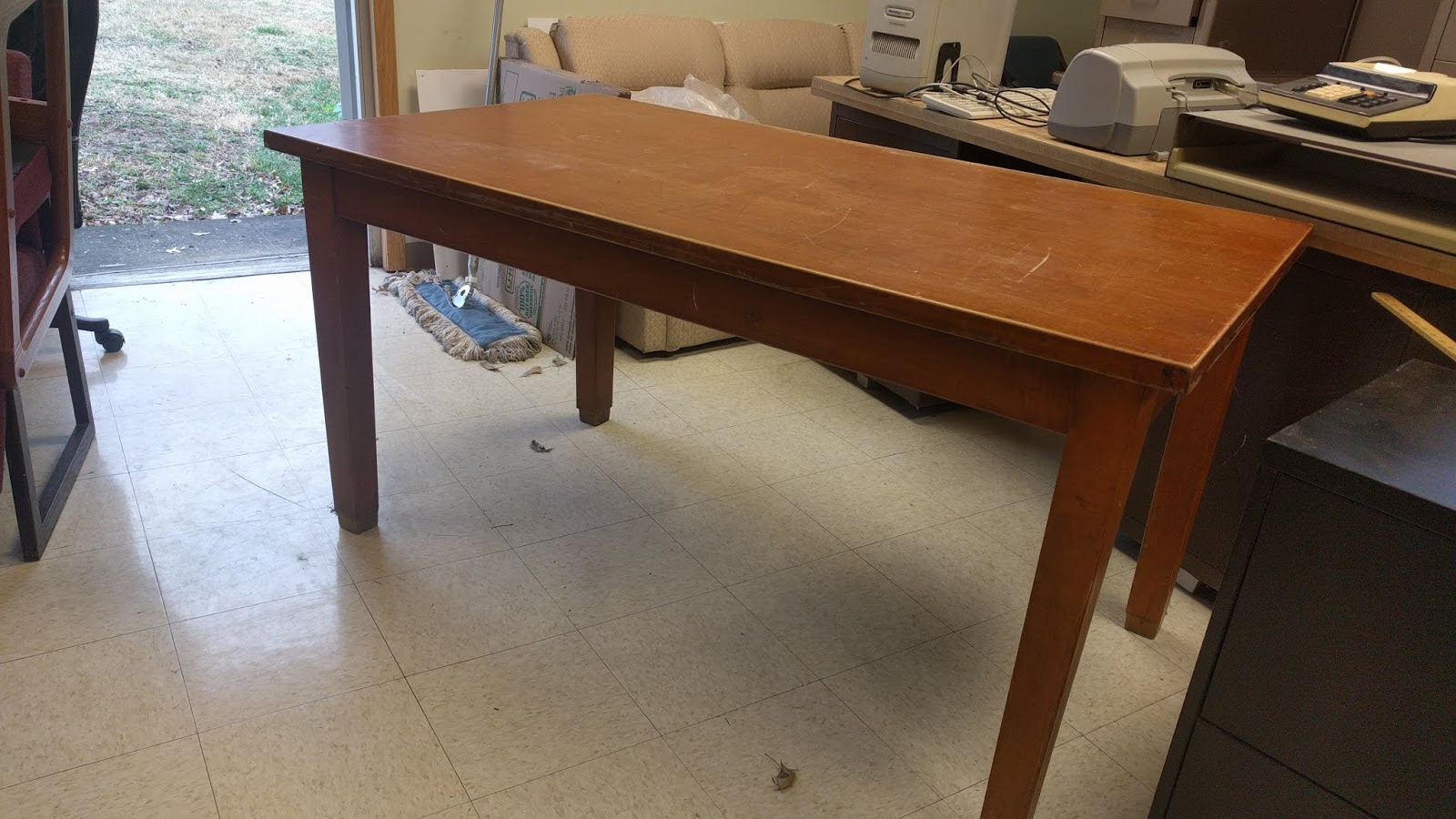 Restoration News Tables, Chairs, and Desk For Sale