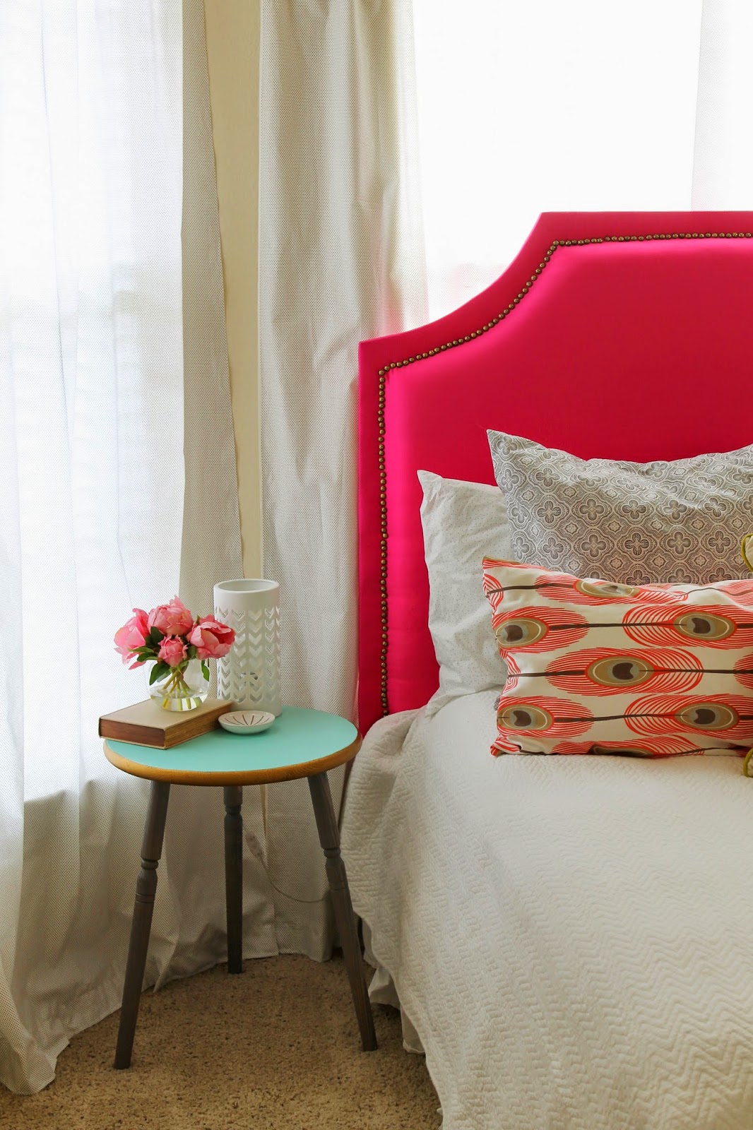 The ragged wren HowTo Pink Upholstered Headboard