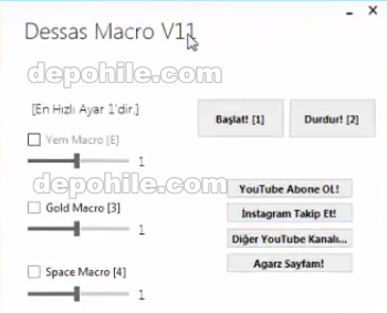 AGARZ Dessas Makro Makro v11 Hilesi Aralık 2017 - İndir Yeni Sürüm