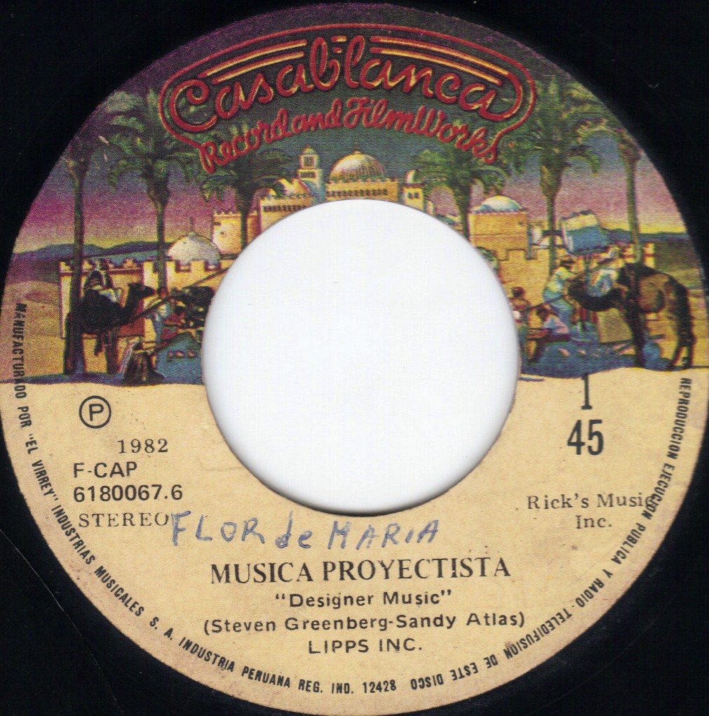 Peruvian 45s LIPPS, INC. "Designer music / Jazzy" Casablanca