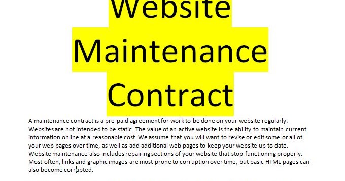 website-maintenance-contract-template-doc-sample-contracts