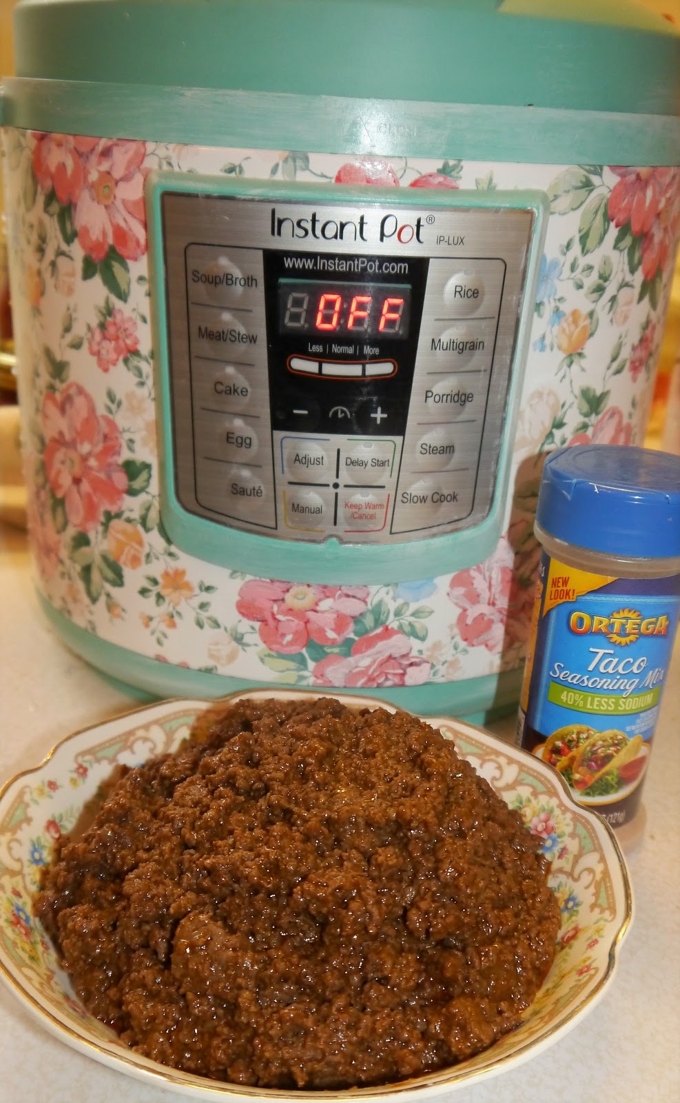 Suzy Homefaker Instant Pot Taco meat from Frozen Ground Beef