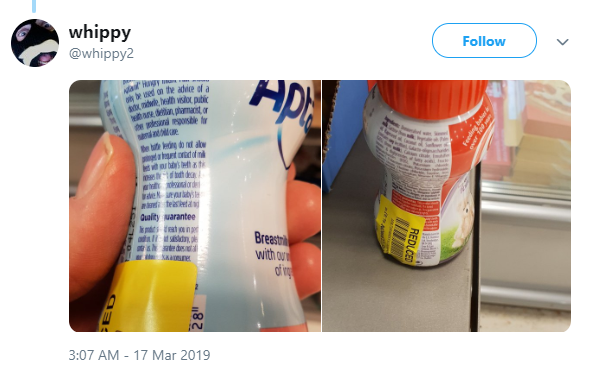 dispatches formula milk