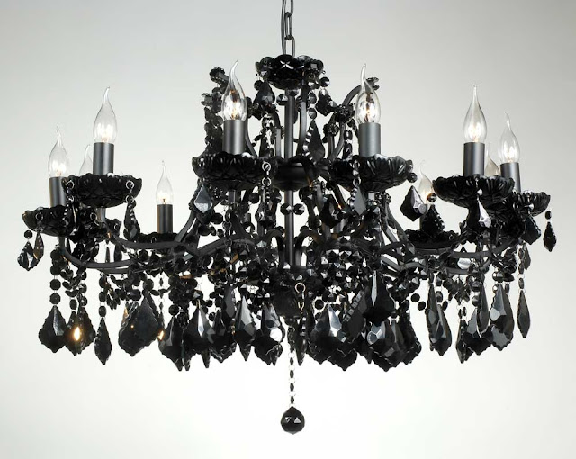 black crystal chandelier elegant