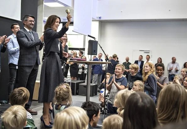 Crown Princess Mary attend the opening of the new school (Frederiksbjerg School) in Aarhus.