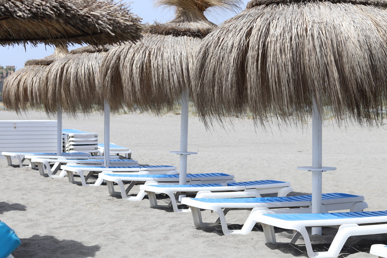 White Day Beds at Chambao Beach Bar, Sotogrande, Spain