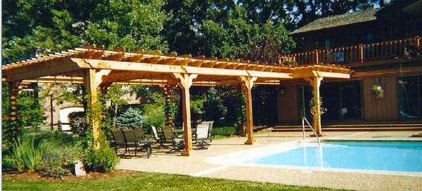 A pergola poolside design
