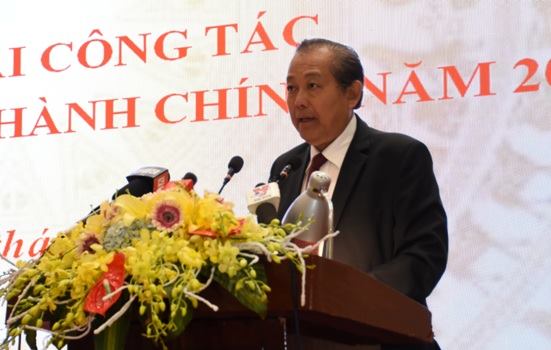 Phó Thủ tướng Thường trực Trương Hòa Bình  phát biểu chỉ đạo tại Hội nghị.