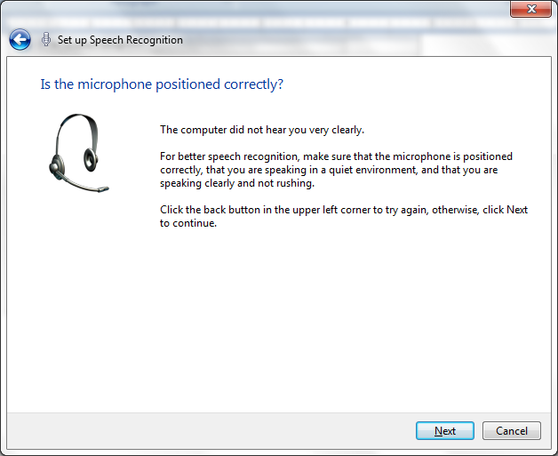 Speech recognition could not start