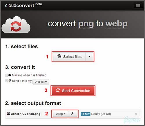 Membuat File Gambar Menjadi Format WebP