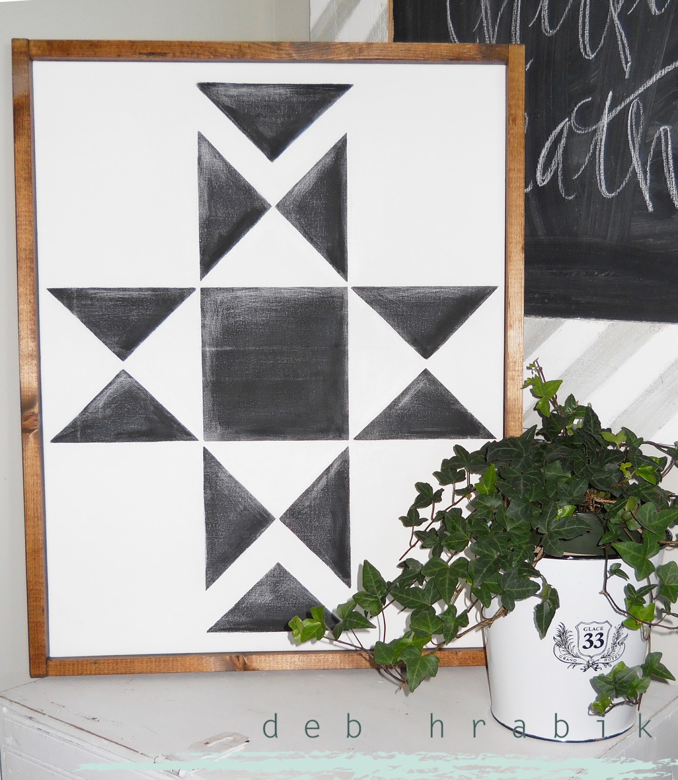 Lake Girl Paints How to Make a Framed Canvas Quilt BlockFarmhouse Art
