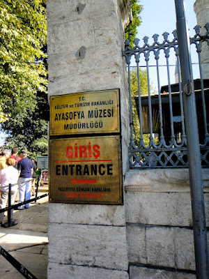 Entrance to Hagia Sophia Museum in Istanbul Turkey