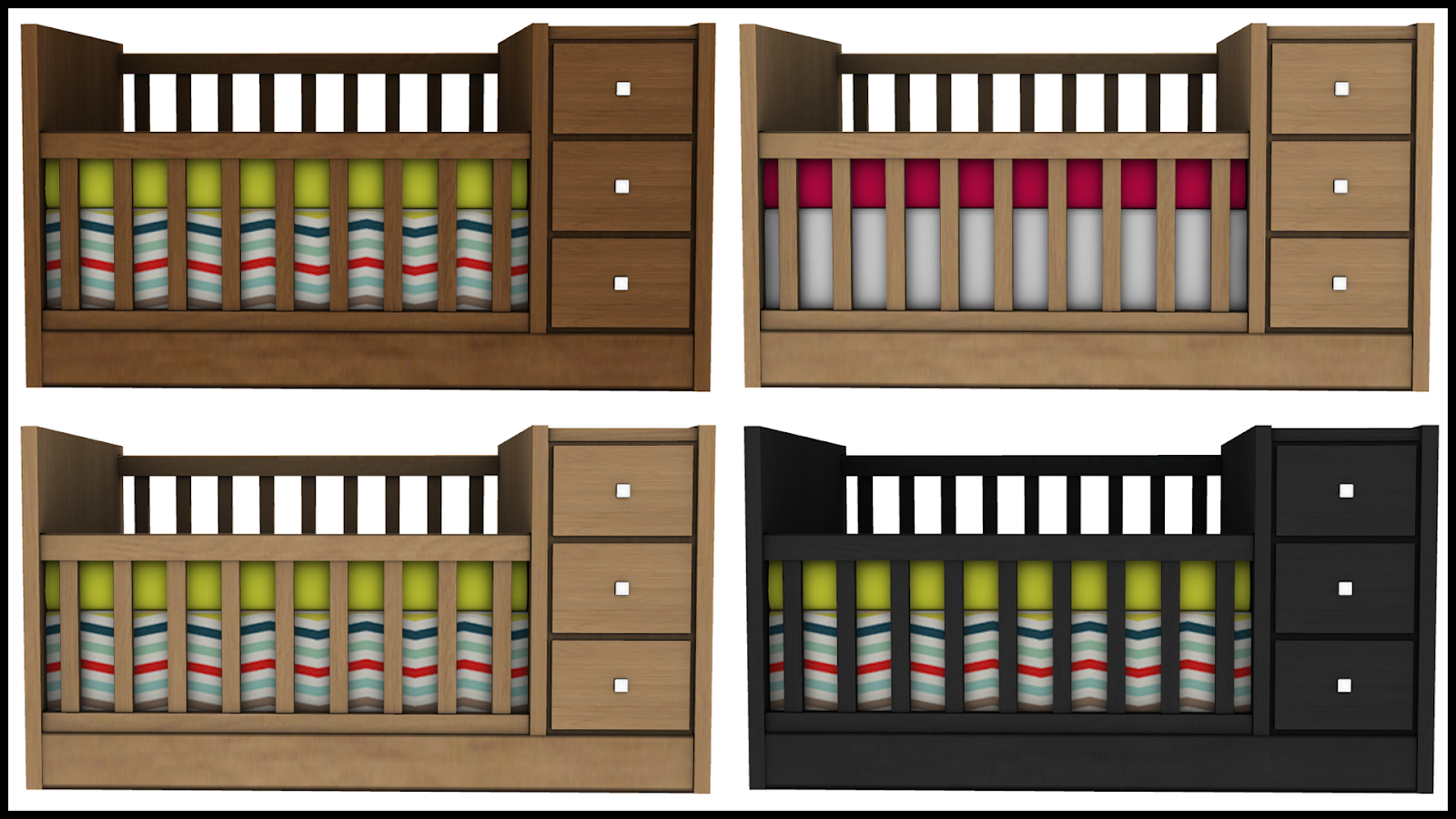 Download Sims 4 Pose Heart Baby Crib Mesh Deco Crib Sims 4