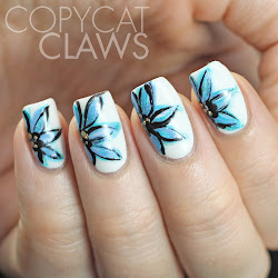 nail flower freehand