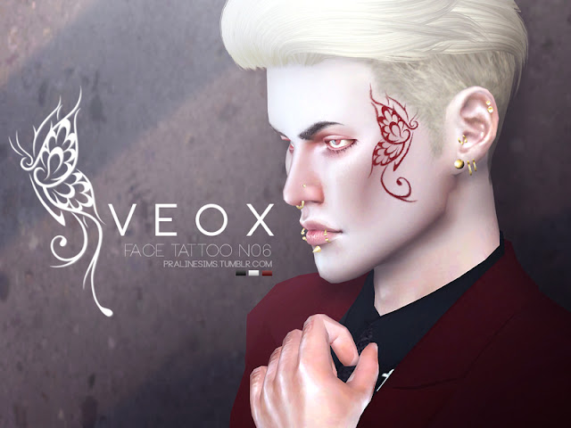 Sims 4 Ccs The Best Veox Face Tattoo By Pralinesims