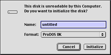 Another 'this disk is unreadable by this computer' message!
