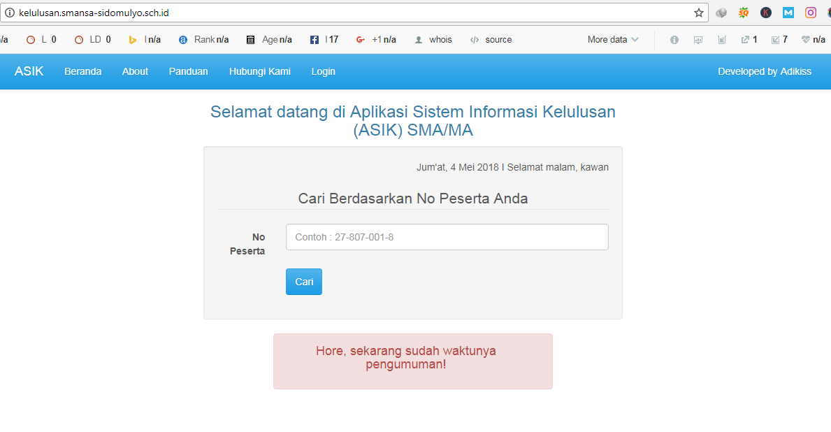 Unduh Gratis Aplikasi Kelulusan Online 2019 Ilmu Utama