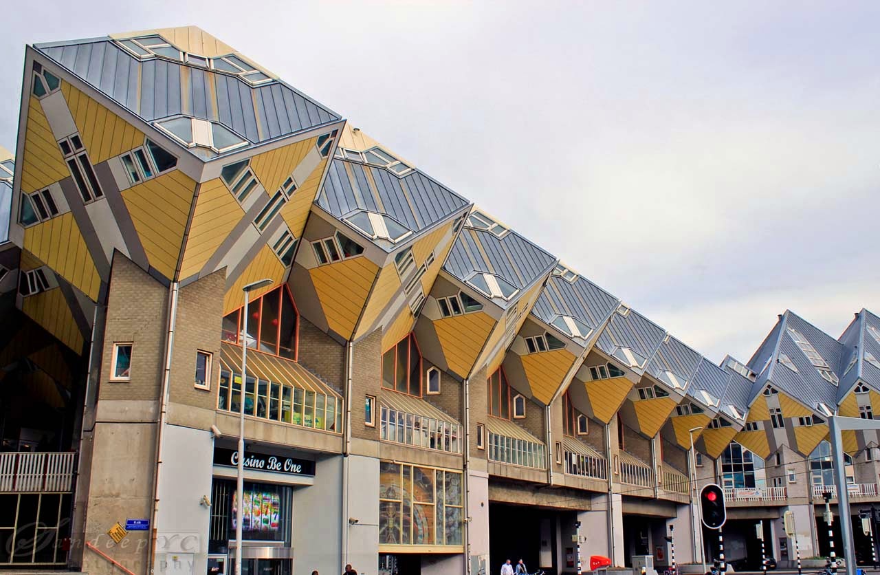 The Famous Cube houses at the Blaak station end