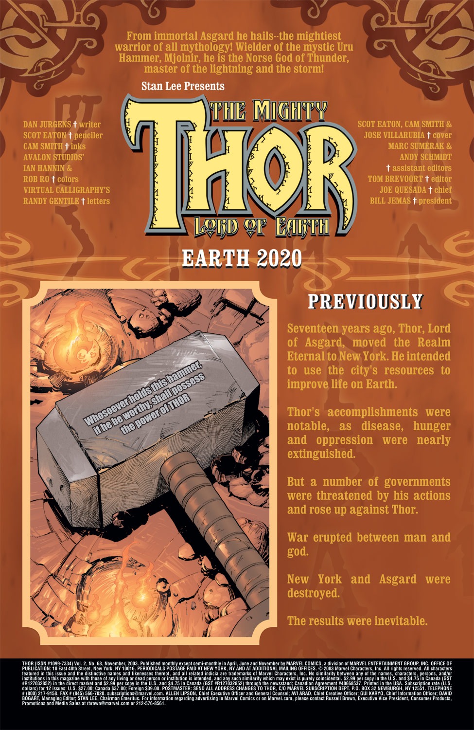 Read online Thor (1998) comic -  Issue #68 - 2