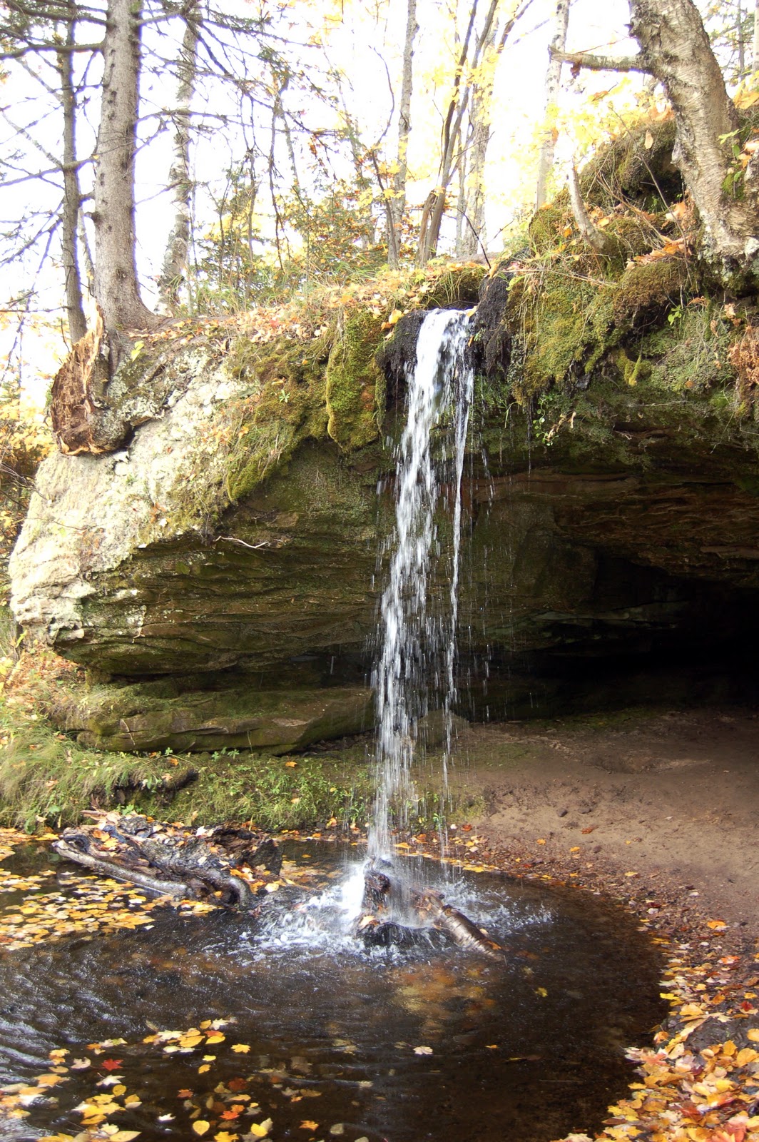 Scott Falls - A Roadside Waterfall Near Lake Superior in Alger County ...