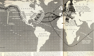 Mapa Plan invasión nazi de Estados Unidos - revista Life