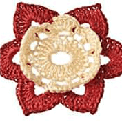 Motivo floral a crochet Motivo floral a crochet