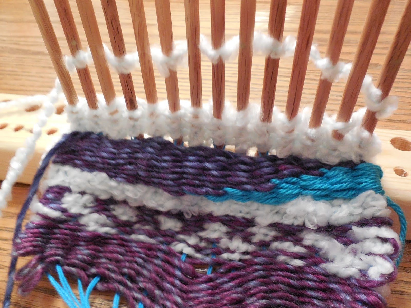 Sack o Dreams Working with a peg loom