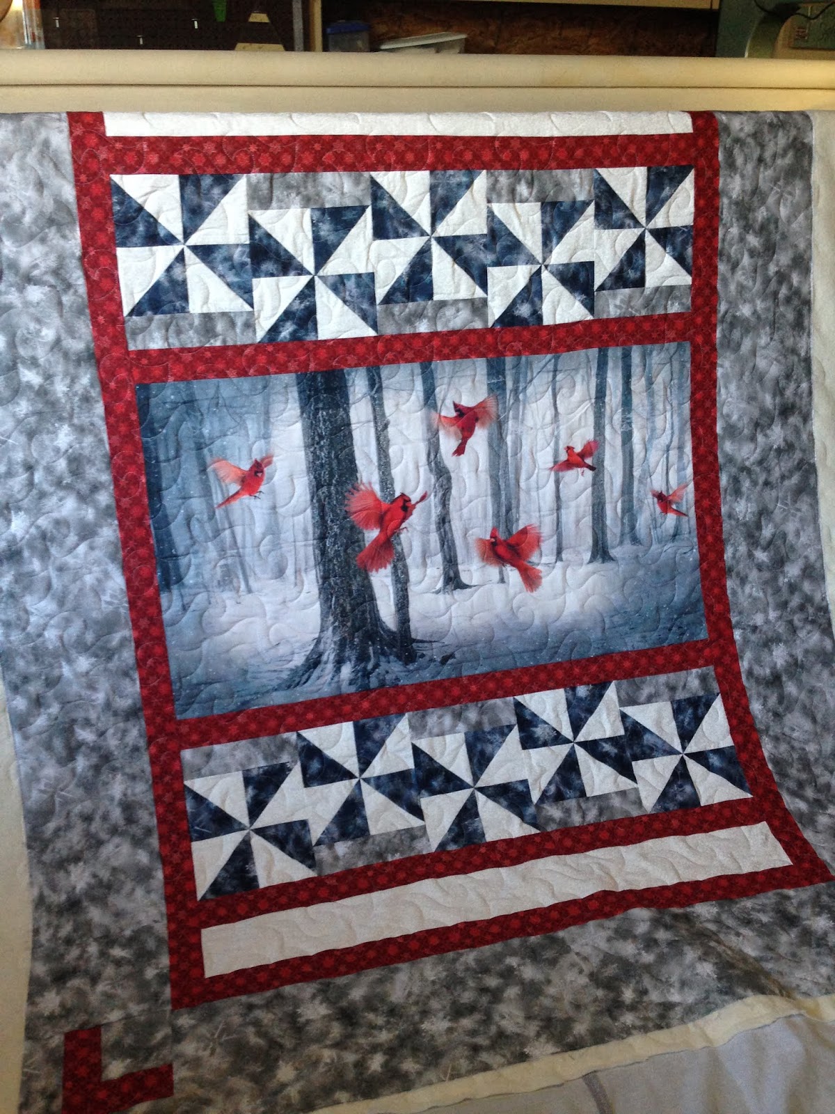 Cardinal Quilt Pattern Cardinal Quilt Is A Splash Of Color All Winter