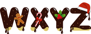 Abecedario Navideño Bañado en Chocolate. Christmas Alphabet with Chocolate.