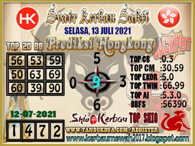 SYAIR TOGEL HONGKONG 13 JULI 2021