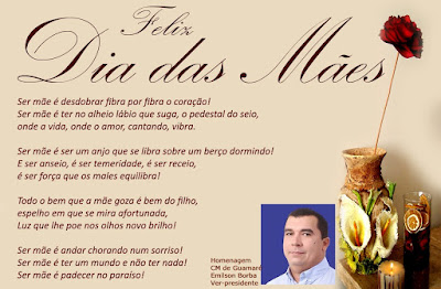 Dia das mães: Homenagem do presidente da CM de Guamaré
