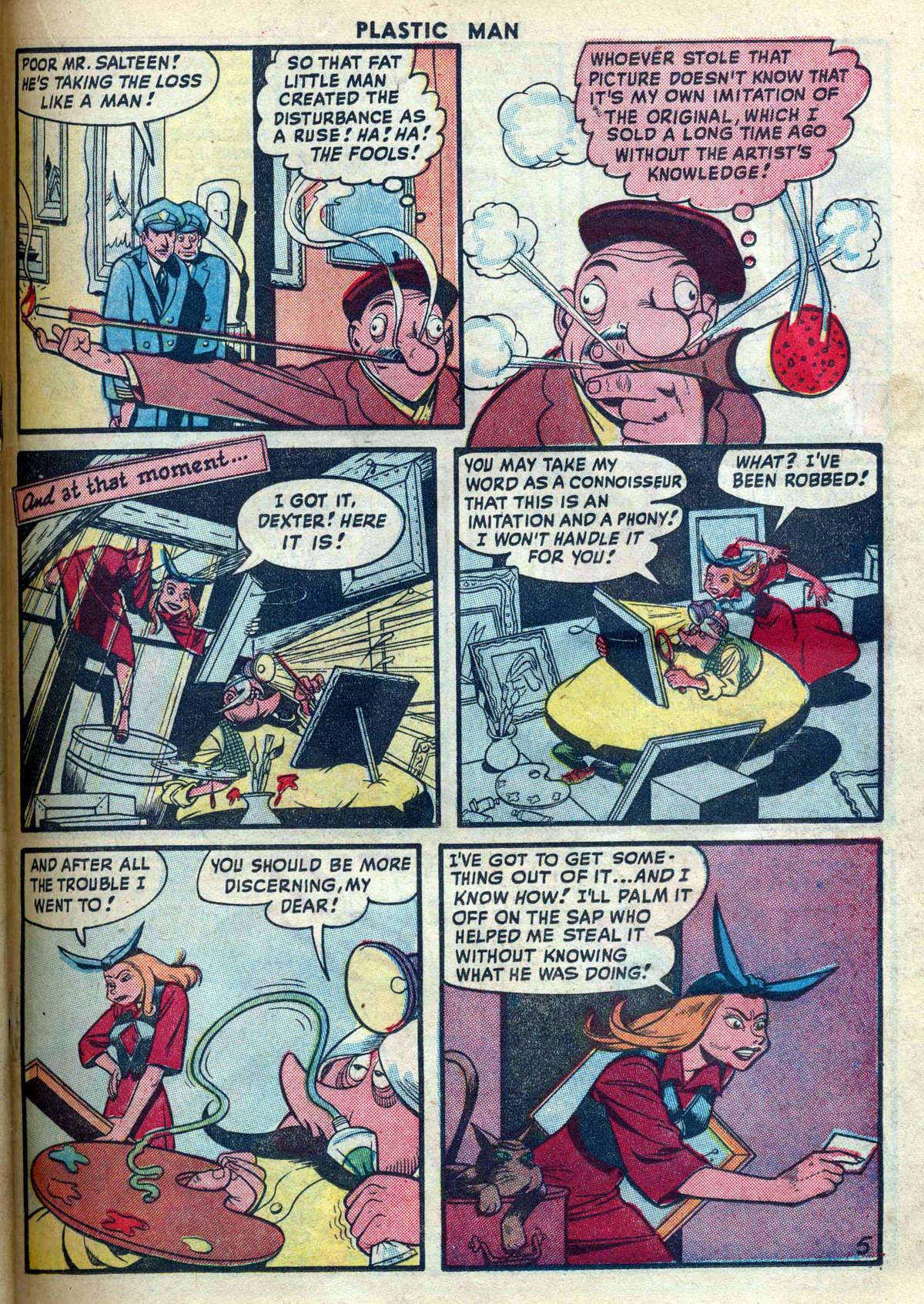 Read online Plastic Man (1943) comic -  Issue #17 - 19