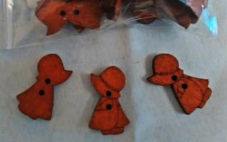 Пуговки бакелит "Девочка"