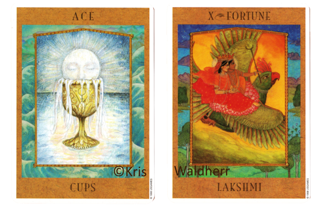 Ace of Cups Fortune Lakshmi Goddess Tarot Kris Waldherr