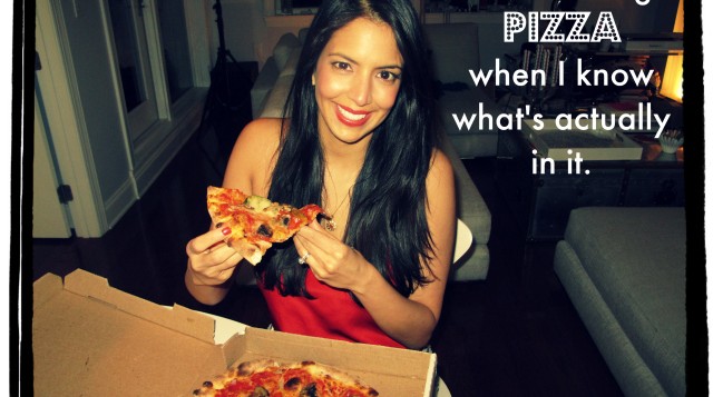 Vani Hari eats Pizza