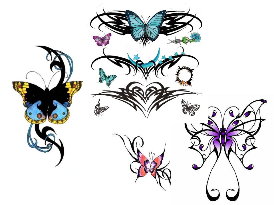 Бабочки тату эскизы на ребрах