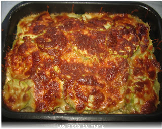 Pastel de calabacín-patatas-berenjenas con carne picada