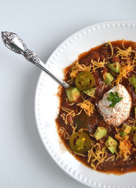 Slow Cooker BBQ Chili- simple to make and loaded with protein and vegetables for a hearty meal!