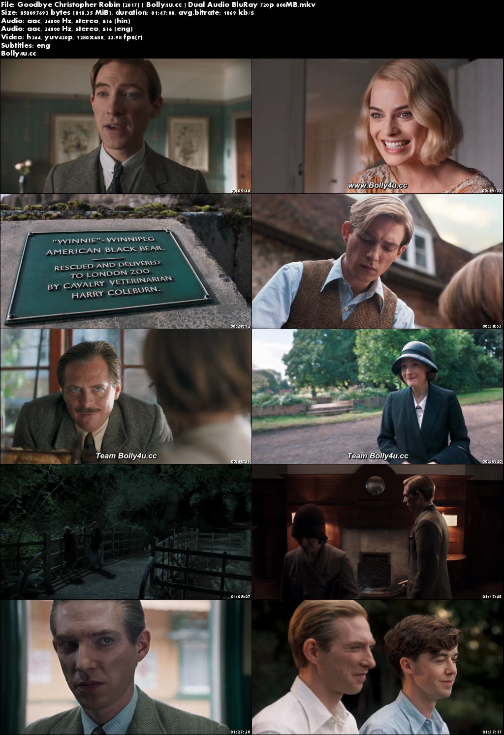 Goodbye Christopher Robin 2017 BluRay 350MB Hindi Dual Audio 480p Download Goodbye Christopher Robin 2017 BluRay 350MB Hindi Dual Audio 480p Download
