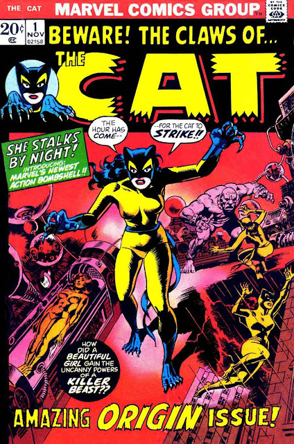 The Cat v2 #1 marvel 1970s bronze age comic book cover art by Wally Wood The Cat v2 #1 marvel 1970s bronze age comic book cover art by Wally Wood