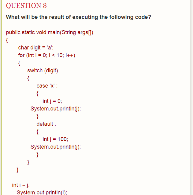 Programmer's Place JAVA PRACTICE QUESTION