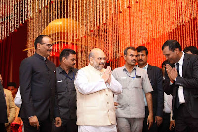 BJP President Amit Shah gracing the marriage ceremony of Ishani Sharma BJP President Amit Shah gracing the marriage ceremony of Ishani Sharma