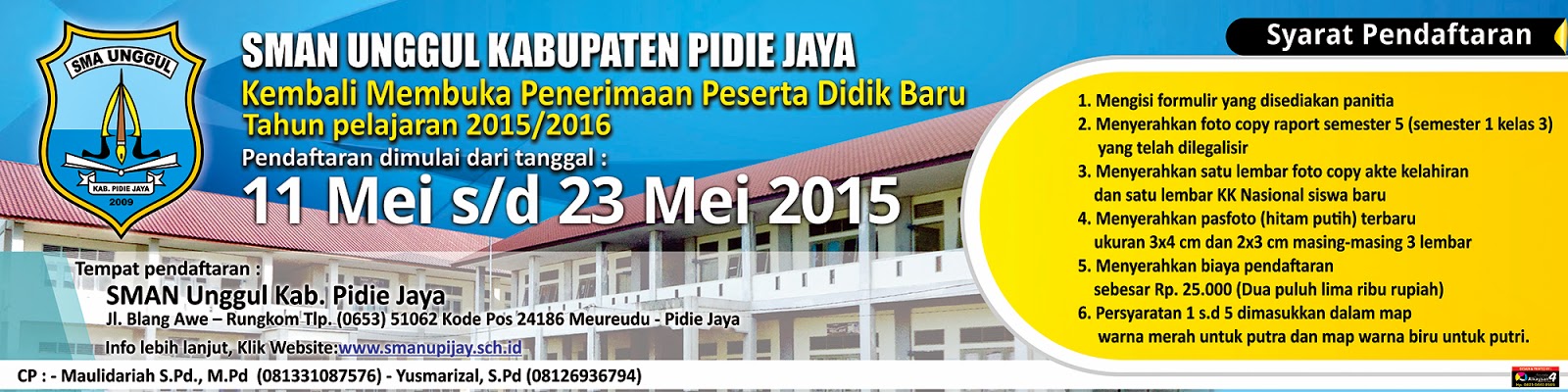 Contoh Gambar Spanduk Promosi Sekolah contoh desain spanduk