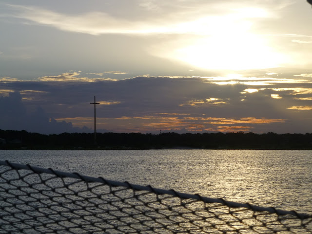 The Giant Cross. Sunset. Atlantic Ocean. St. Augustine. Florida