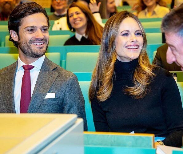 Princess Sofia wore a new classic coat from 2ND Day and a belted pencil skirt from Hugo Boss