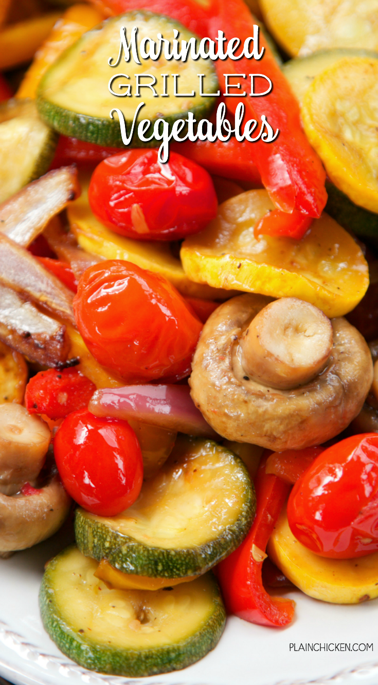 Marinated Grilled Vegetables Plain Chicken