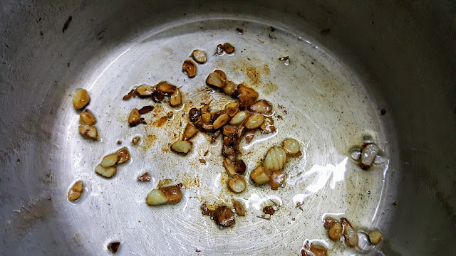 Garlic getting browned